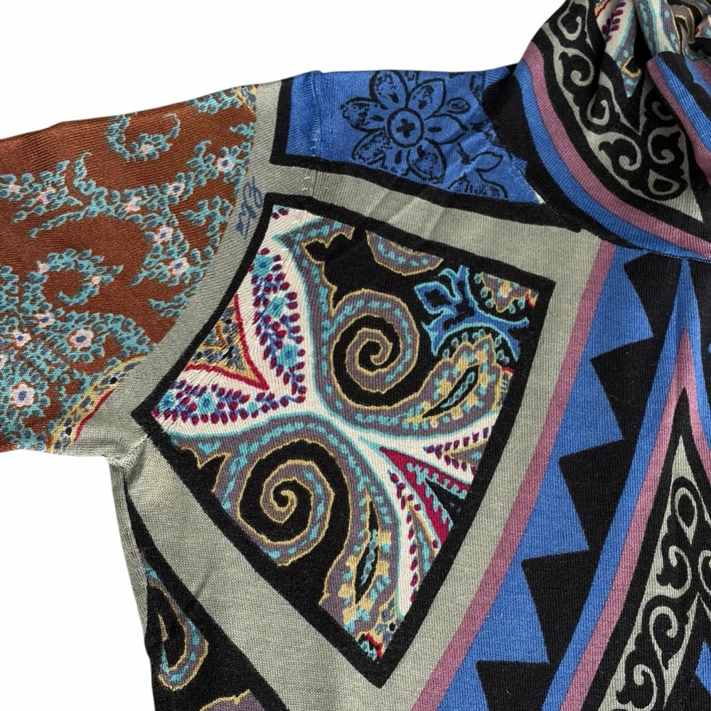 ETRO Multicolor Printed Mock Turtleneck Jumper IT40 - EUC - Picture 13 of 16